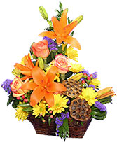 EXPRESSIONS OF FALL Flowers in a Basket