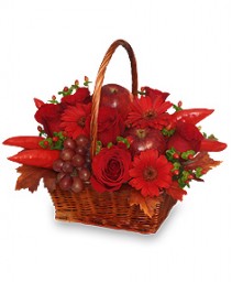The Richness of Red Flower Basket