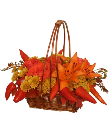 ORANGE OPULENCE Basket Bouquet