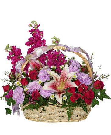 Happy Hugs Basket Flower Arrangement in Groveland, FL | KARA'S FLOWERS