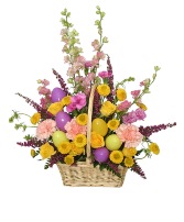 Easter Egg Hunt Spring Flower Basket in Coral Springs, Florida | Hearts & Flowers of Coral Springs
