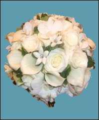 White Roses, Callas & Stephanotis Bridal Wedding Bouquet 
