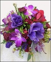 Violet, Purple & Fuchsia Bridal Wedding Bouquet