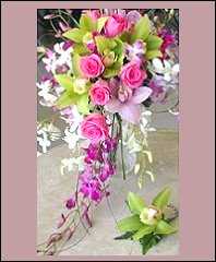 Cymbidium & Dendrobium Orchid Cascading Wedding Bouquet