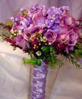 Shades of Purple and Lilac Bridesmaid Bouquet
