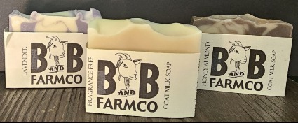 Assorted B & B Farmco Goat Milk Soap Made In Minnesota 