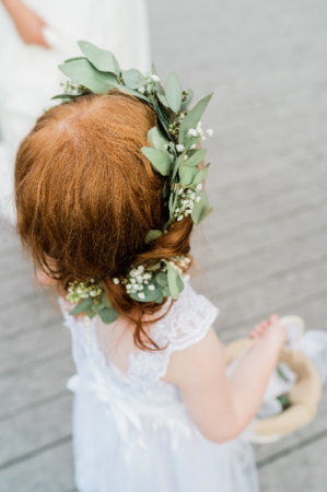 baby's breath flower crown flower girl