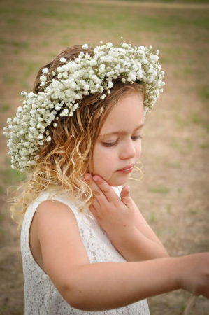 baby's breath flower crown flower girl