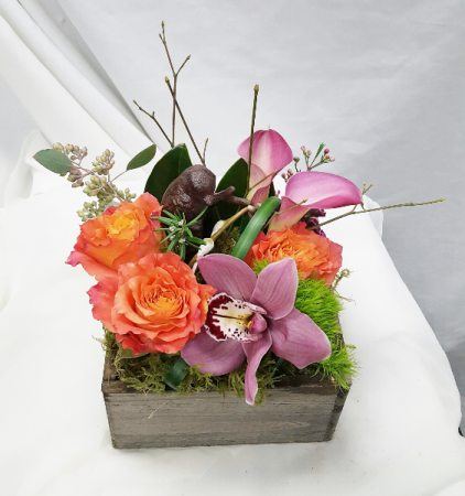 Baby Bird in a Box Fresh Floral Design