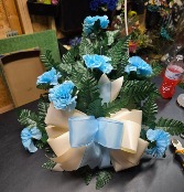 'Baby Blue' Flat Silk Spray 
