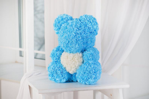 Baby Blue Teddy Rose Bear in New York, NY | Bella's Flowers New York City Baby Blue Teddy Rose Bear in New York, NY | Bella's Flowers New York City