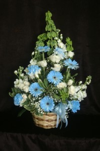 Baby Boy Basket One Sided - Large Arrangement