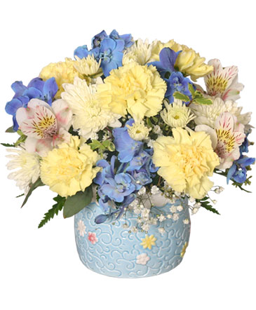 BABY BOY BLOOMS Floral Arrangement in Worthington, OH | UP-TOWNE FLOWERS & GIFT SHOPPE