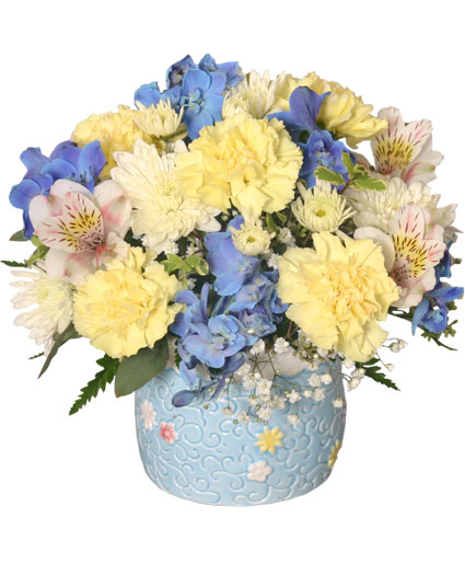 Baby Boy Blooms Floral Arrangement