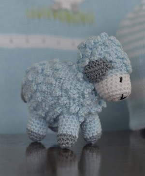 Baby Boy Crochet Lamb Baby Keepsake 