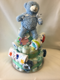 Baby Boy Diaper Cake Gift basket