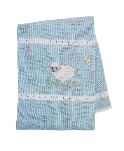 Baby Boy Lamb Blanket Baby Keepsake