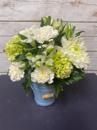 Baby Boy Pail Arrangement
