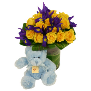 Baby Boy Posy & Teddy