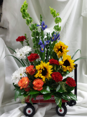 Baby Boy Radio Flyer Fresh Floral Design