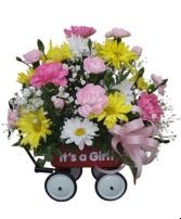 Baby Boy's New Wagon FHF-BW-1 Fresh Vase Arrangement (local delivery only)