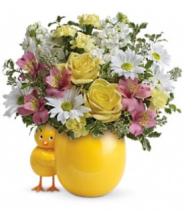 Baby Chick and egg Teleflora's Sweet Peep Bouquet in New Castle, DE | THE FLOWER PLACE