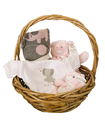 Baby Girl Basket basket in Sonora, CA | SONORA FLORIST AND GIFTS