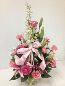 Baby Girl Basket One Sided Basket