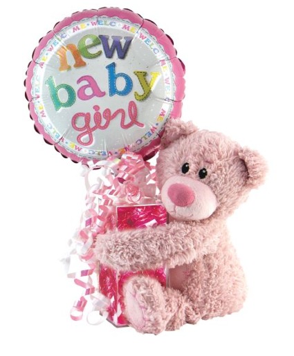 Baby Girl Bear Hugger Gift Item