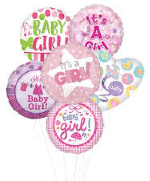 Baby Girl Balloon Bouquet FHF-BB23 Mylar balloons (local only)