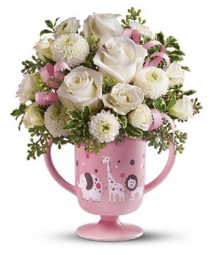 Baby Girl Cup Arrangement  