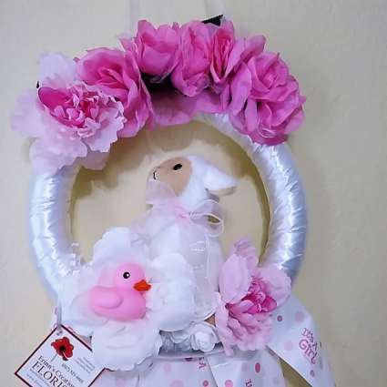 Baby Girl Maternity Door / Nursery Wreath CUSTOM
