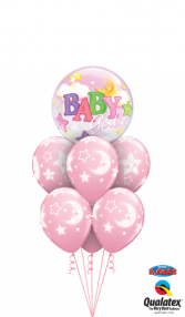 Baby Girl Stars & Moons Balloons