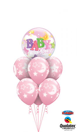 Baby Girl Stars & Moons Balloons