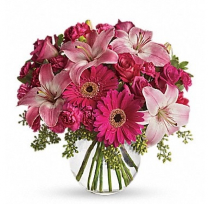 Hot pink Vase Arrangement Vase