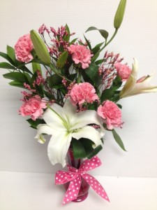 Baby Girl Vase One Sided Arrangement
