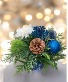 Blue Christmas Container Arrangement