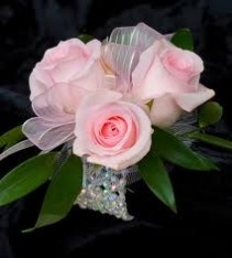 Baby Pink Roses Wristlet