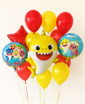 Baby Shark Birthday Balloons Bouquet 