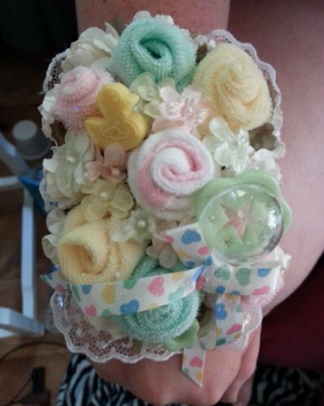 Baby Sock Corsage BabyShower
