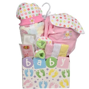 Baby Steps Pink Giftbasket