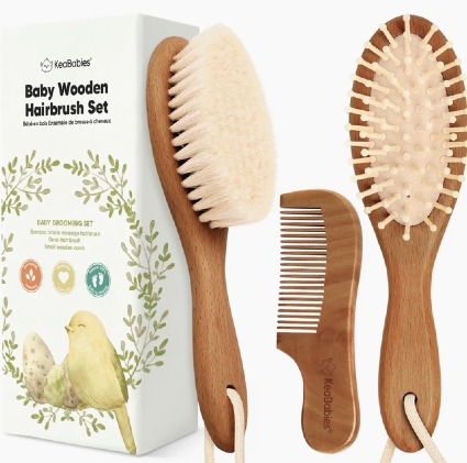 Baby Wooden Hairbrush Set Baby