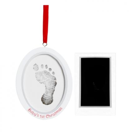 Babyprints Double-Sided Photo Ornament with Clean  