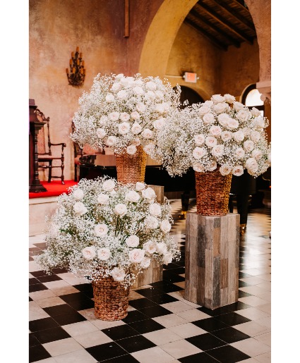 Baby's breath and roses