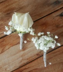 Baby's Breath Bout Boutonniere