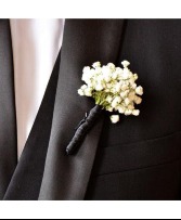 Baby's Breath Boutonniere 