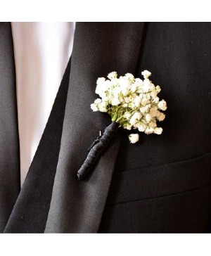 Baby's Breath Boutonniere 