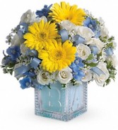 Baby's First Block - Blue T34-2 fresh keepsake arrangement