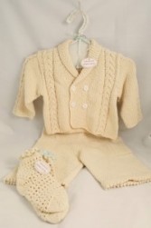 Baby Hand Knit Boys Sweater Set 
