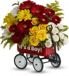 Baby's Wow Wagon Boy Bouquet